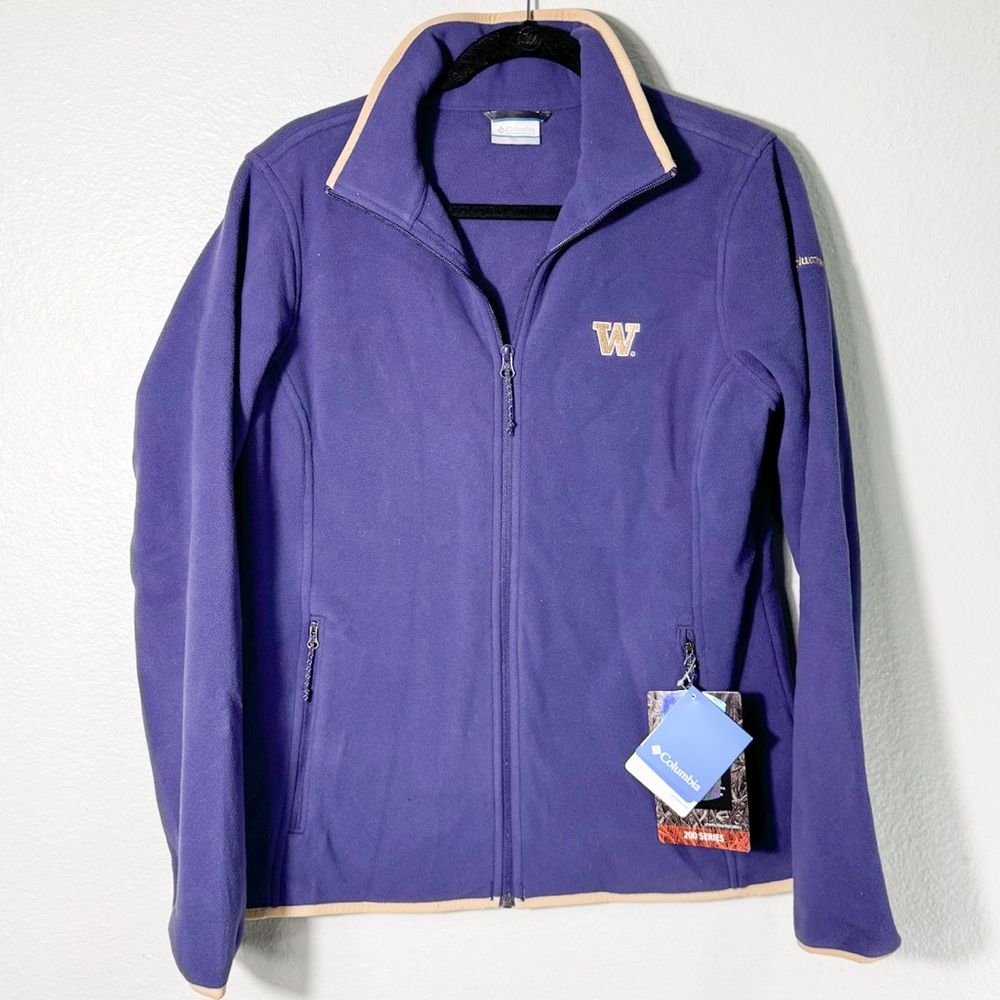 NWT Columbia Women’s UW Huskies Collegiate Fuller Ridge Fleece Purple Jacket